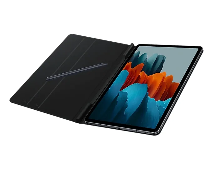 Husă pentru tabletă Samsung Tab S7 Book Cover, 11", Poliuretan, Negru
