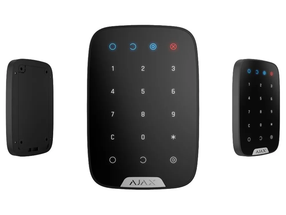 Tastatură tactilă fără fir Ajax KeyPad, Negru