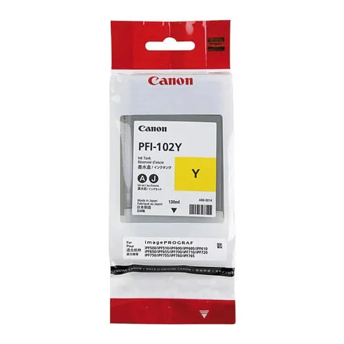 Cartuș de cerneală Canon PFI-102, 130ml, Galben