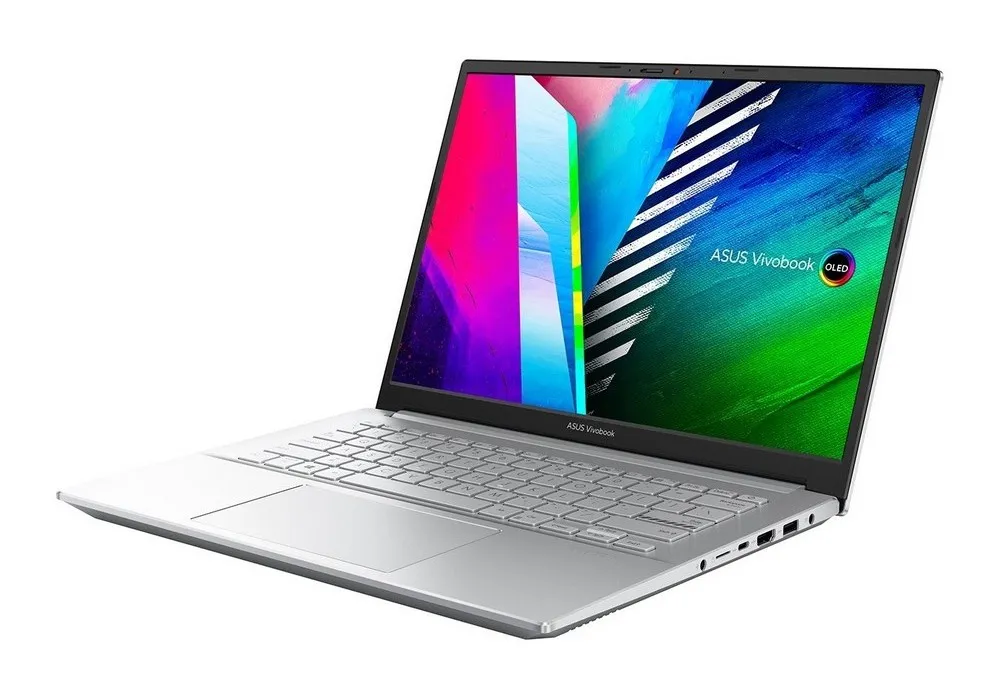 Laptop 14" ASUS Vivobook Pro 14 OLED M3401QA, Cool Silver, AMD Ryzen 5 5600H, 8GB/256GB, Fără SO