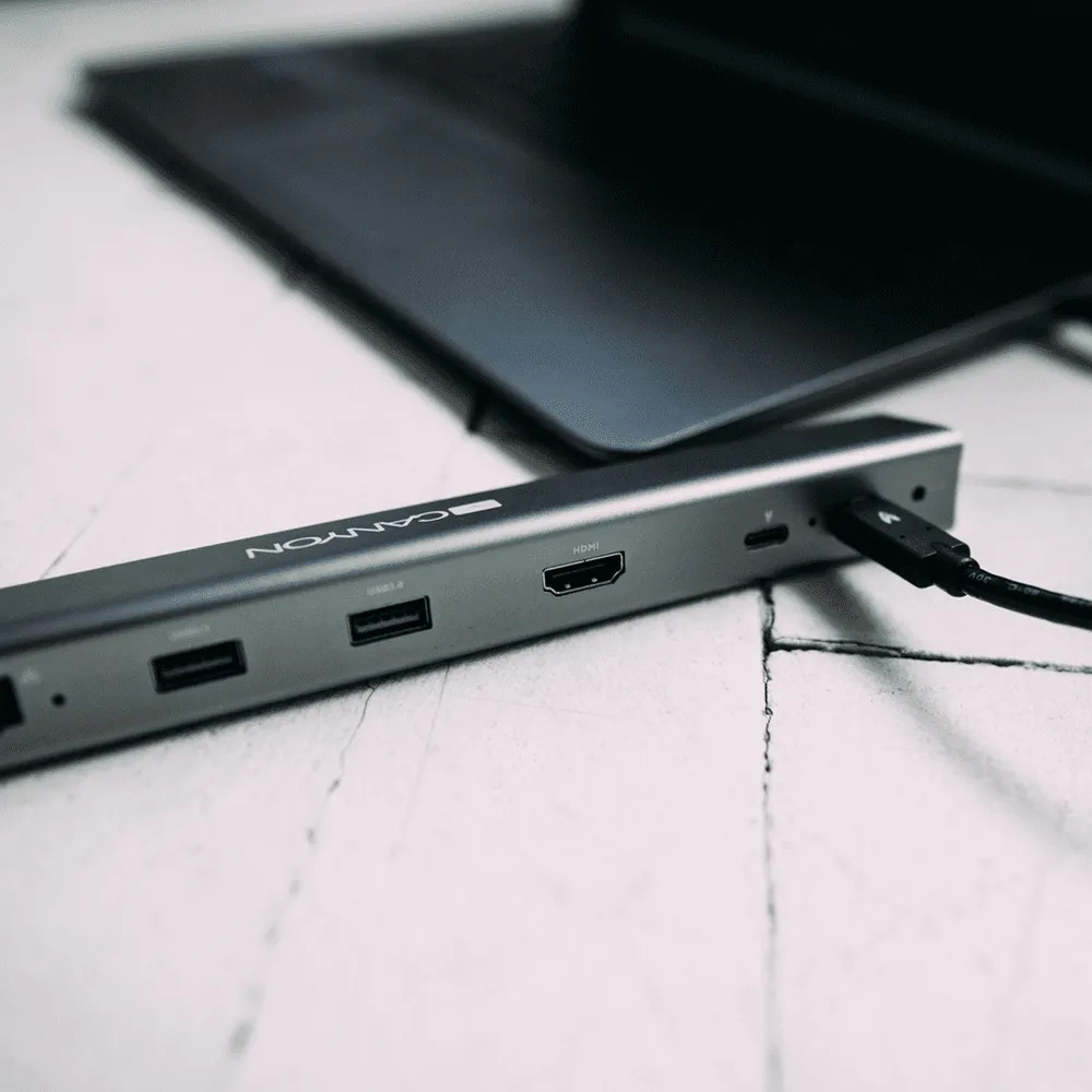 Docking Station Canyon DS-6, 6-in-1, 2xUSB Type-C, 2xUSB 3.0, 1xHDMI 2.0, 1xLAN, 3.5mm