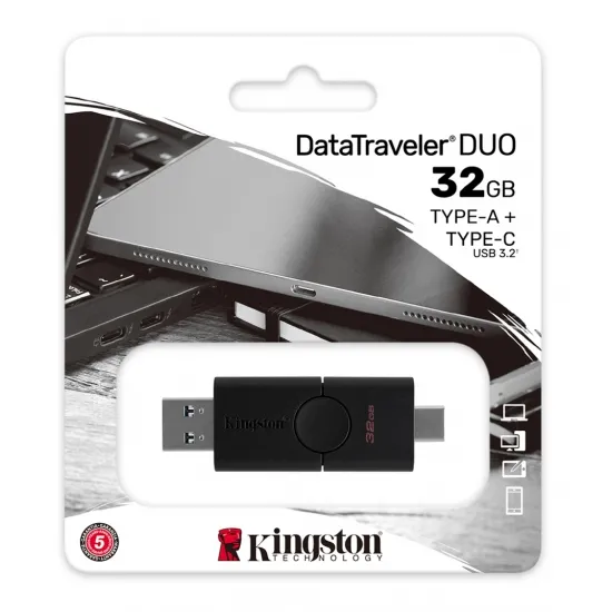 USB Flash накопитель Kingston DataTraveler Duo, 32Гб, Чёрный