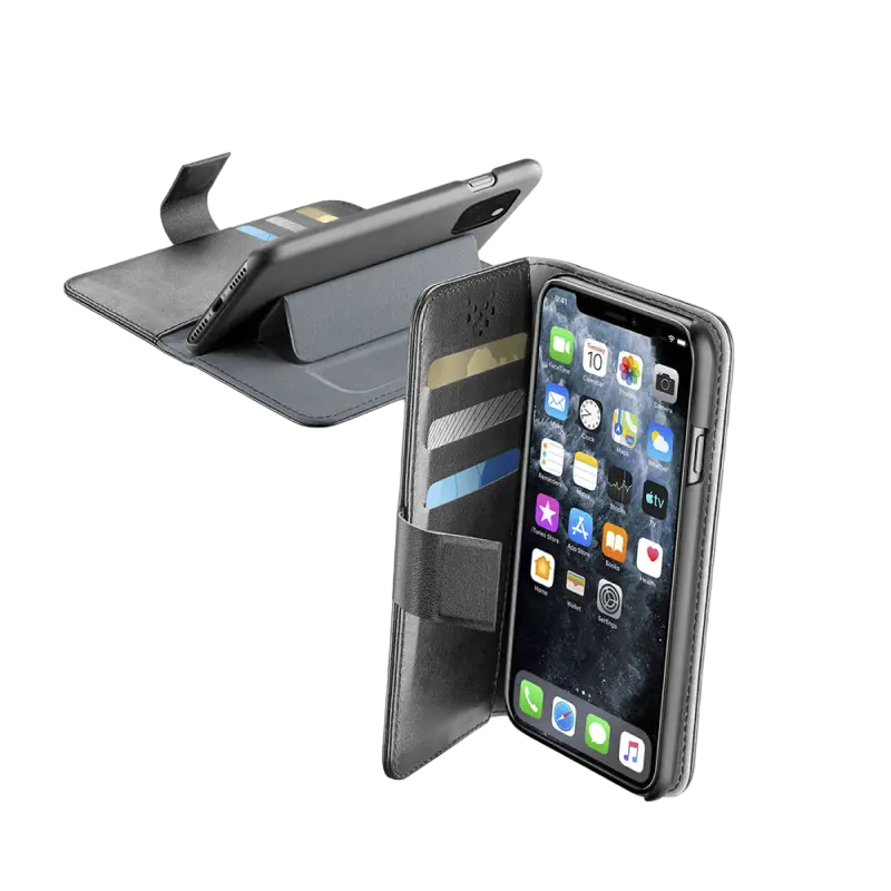 Husă tip carte Cellularline Book Agenda - iPhone 11 Pro Max, Negru