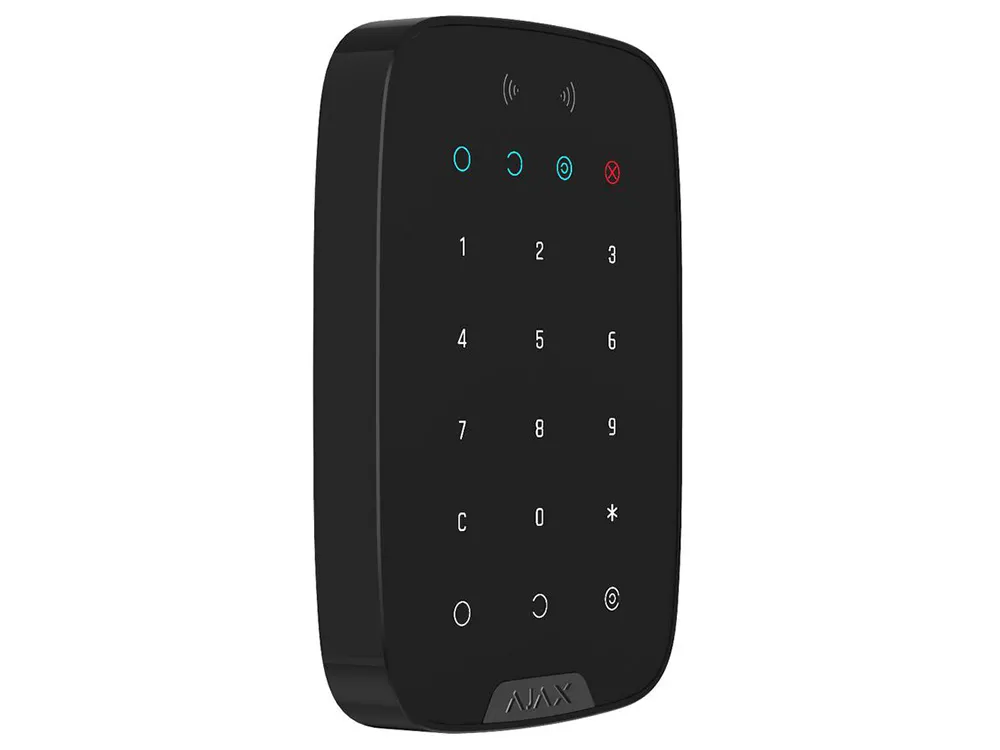 Tastatură tactilă fără fir Ajax KeyPad, Negru