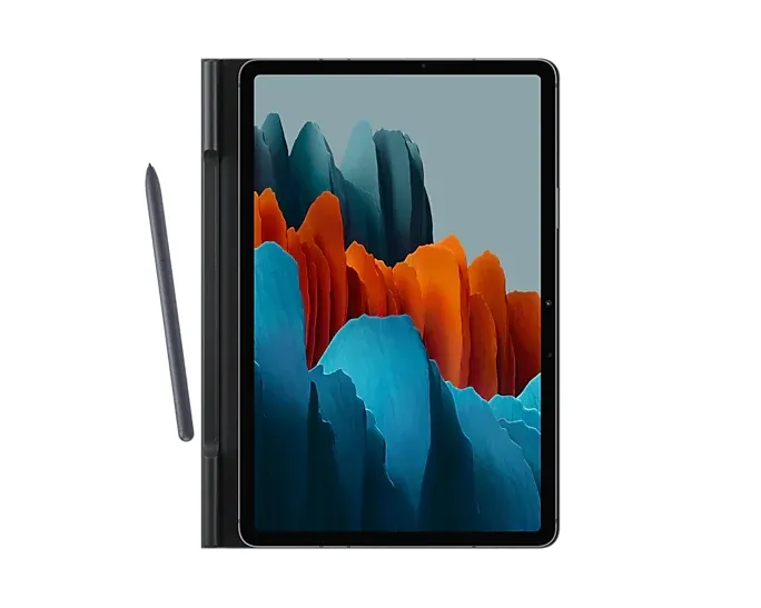 Husă pentru tabletă Samsung Tab S7 Book Cover, 11", Poliuretan, Negru