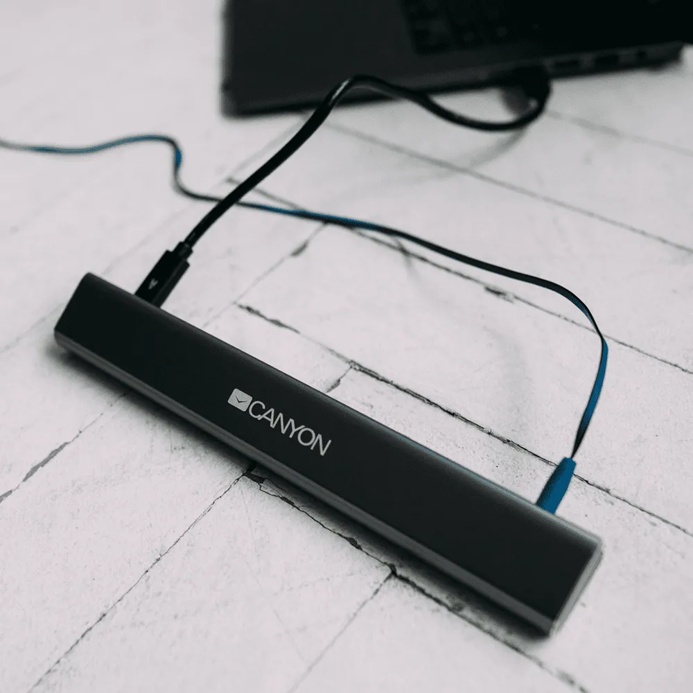 Docking Station Canyon DS-6, 6-in-1, 2xUSB Type-C, 2xUSB 3.0, 1xHDMI 2.0, 1xLAN, 3.5mm