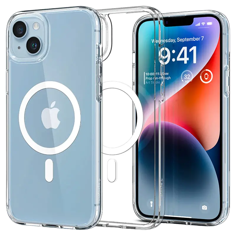 Чехол Spigen iPhone 14, Ultra Hybrid Mag Magsafe, Белый