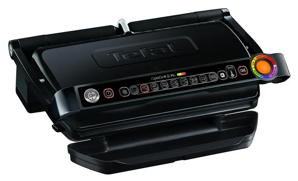 Grătar electric Tefal OptiGrill, 2000W, Negru