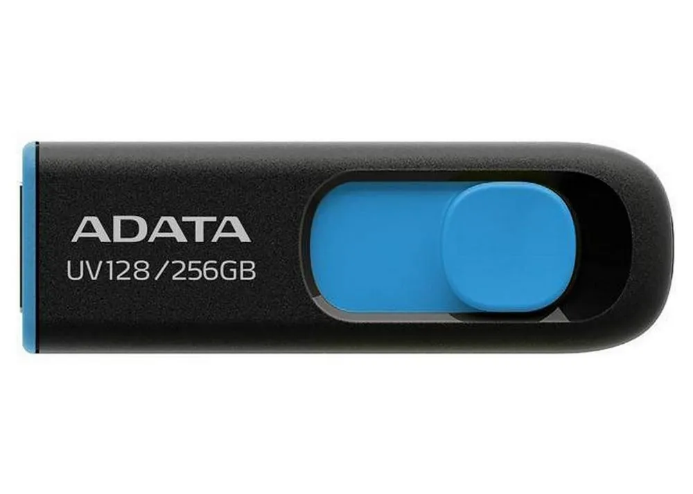 USB Flash накопитель ADATA UV128, 256Гб, Черный/Синий