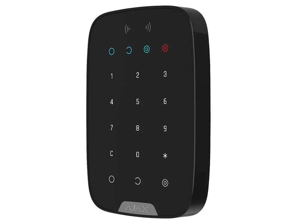 Tastatură tactilă fără fir Ajax KeyPad, Negru