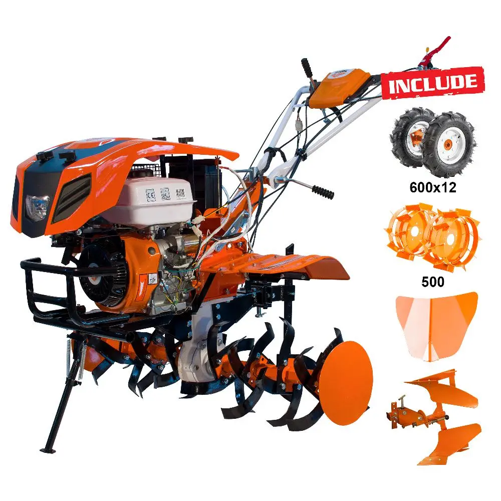 Motocultor Ruris 918ACC + roti cauciuc 6.00-12+rarita+plug reversibil rev2+roti metalice 500+set contragreutati 20kg