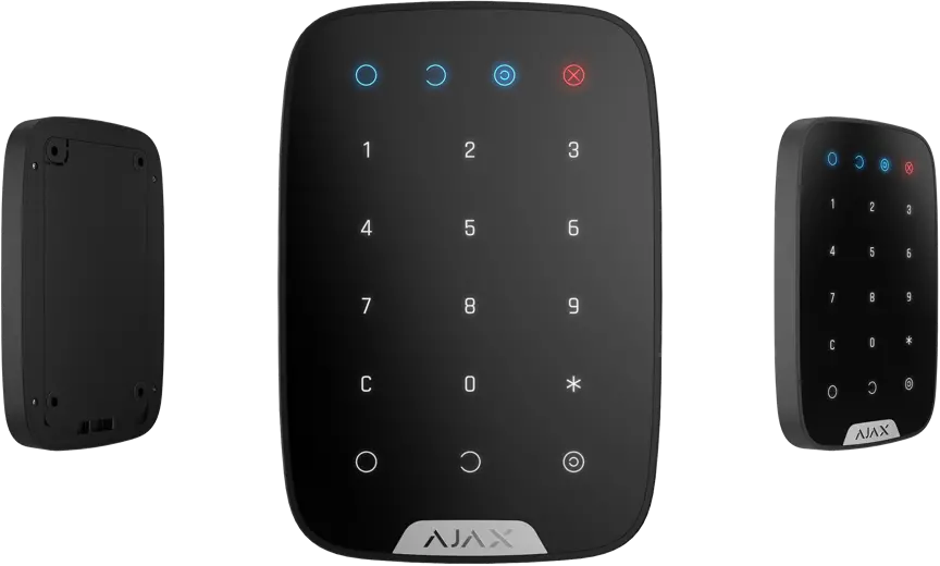 Tastatură tactilă fără fir Ajax KeyPad, Negru