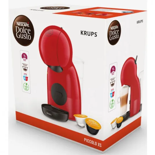 Капсульная Кофеварка KRUPS Piccolo KP1A0531, 1600Вт, Красный