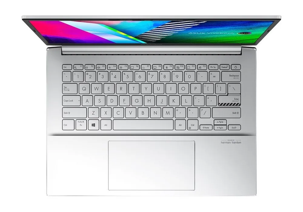Laptop 14" ASUS Vivobook Pro 14 OLED M3401QA, Cool Silver, AMD Ryzen 5 5600H, 8GB/256GB, Fără SO