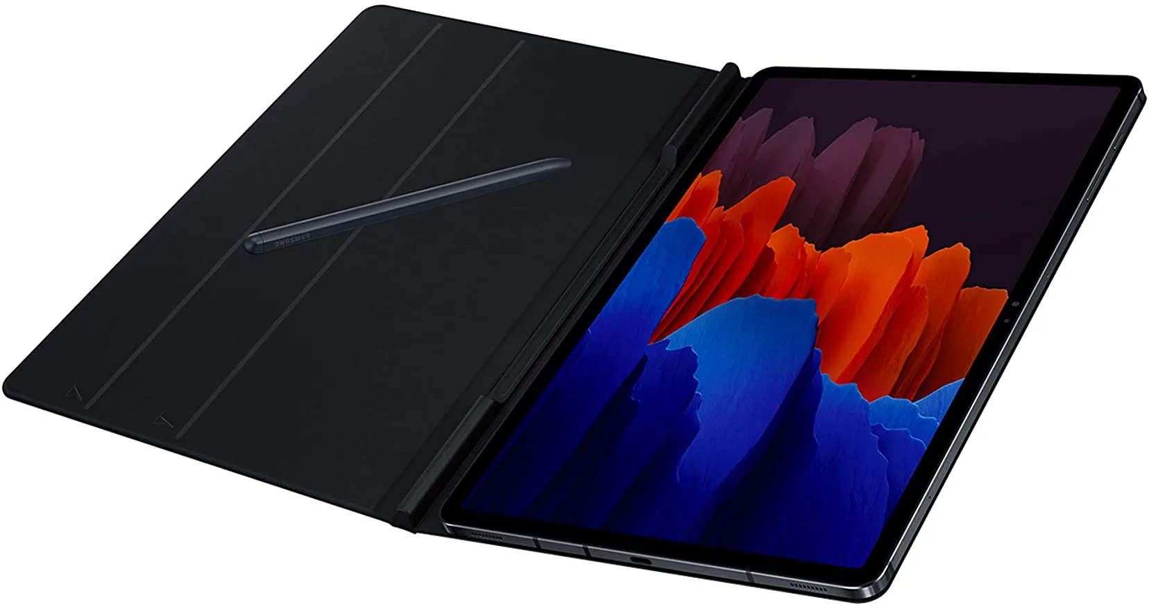 Husă pentru tabletă Samsung Tab S7 Book Cover, 11", Poliuretan, Negru
