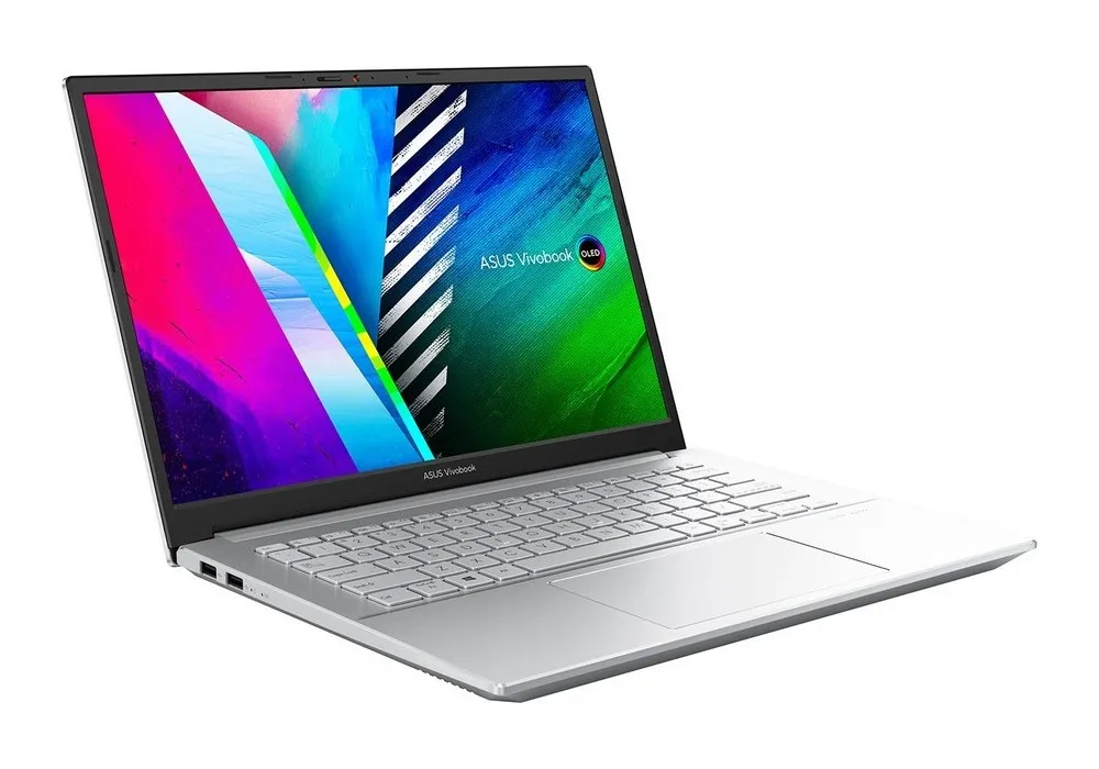 Laptop 14" ASUS Vivobook Pro 14 OLED M3401QA, Cool Silver, AMD Ryzen 5 5600H, 8GB/256GB, Fără SO