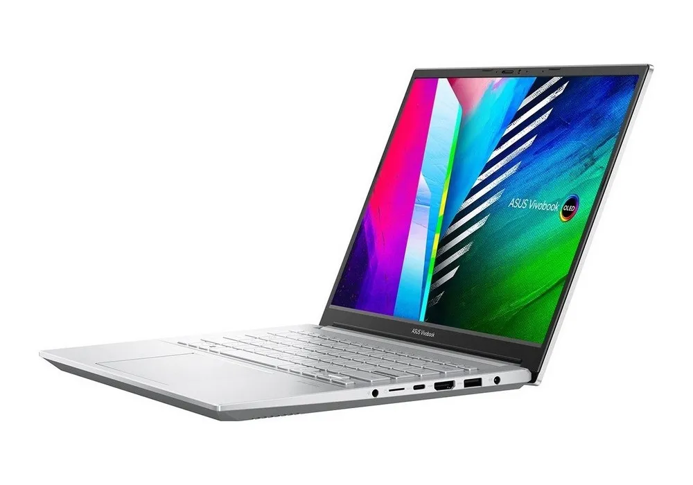 Laptop 14" ASUS Vivobook Pro 14 OLED M3401QA, Cool Silver, AMD Ryzen 5 5600H, 8GB/256GB, Fără SO