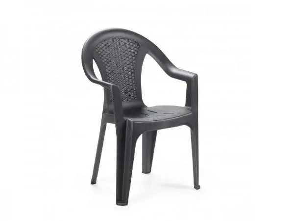 Scaun din plastic Ischia (negru)