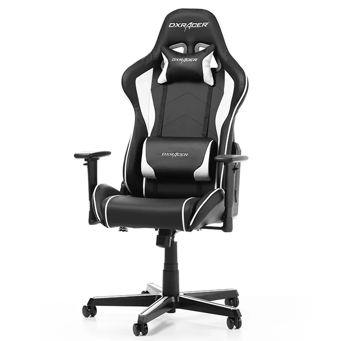 Gaming Chair DXRacer Formula GC-F08-NW, Black/White, User max loadt up to 150kg / height 145-180cm
