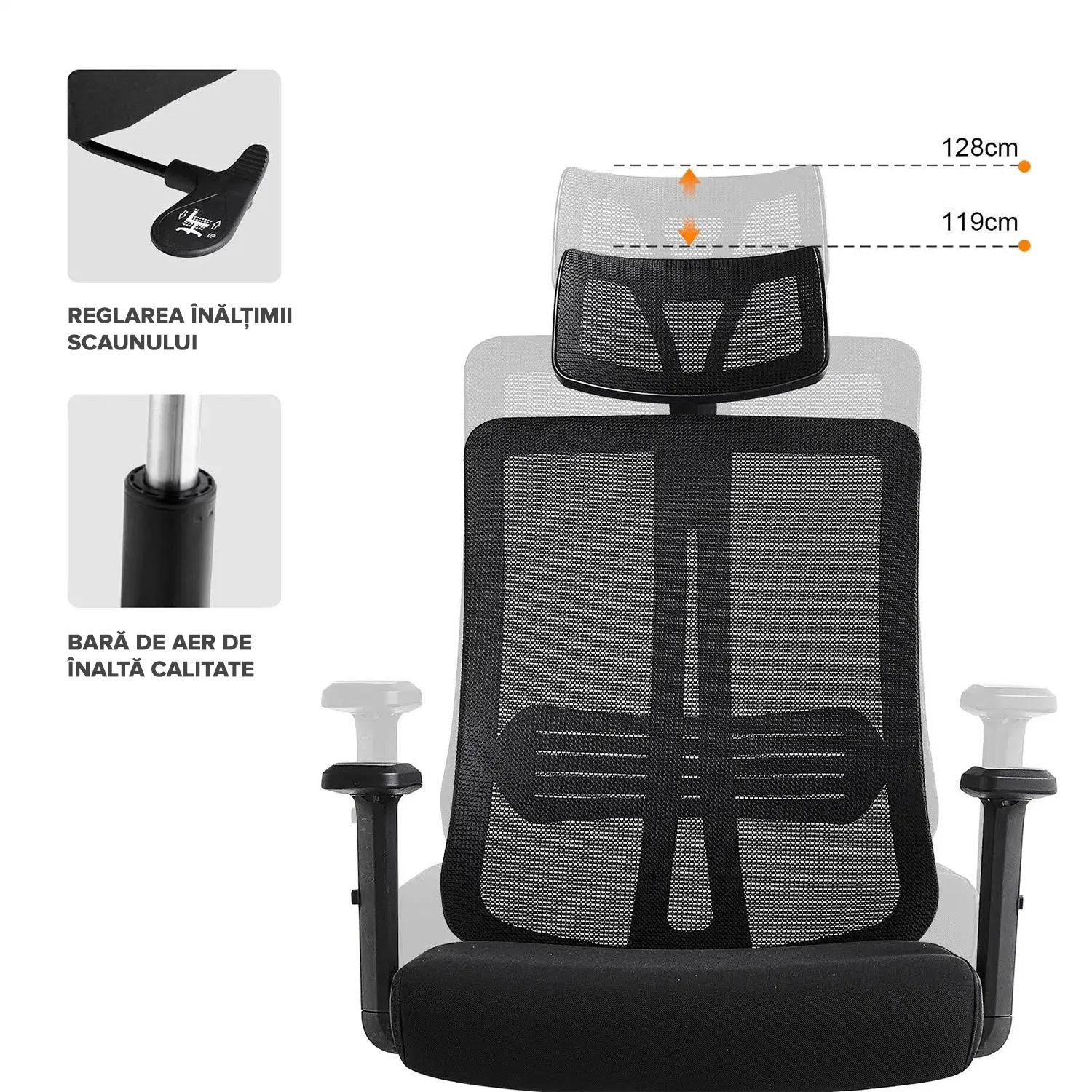 Офисное кресло эргономичное WALTZ (чёрный)