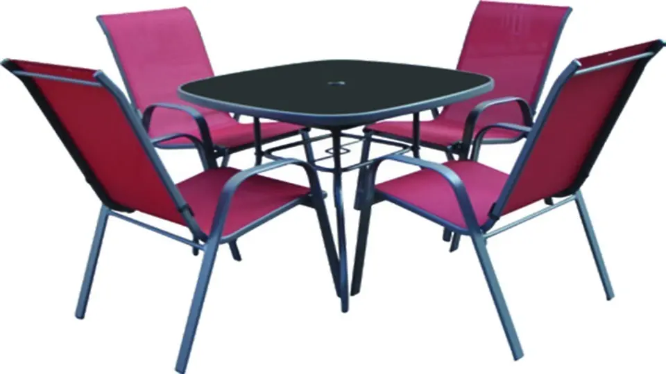 Scaun de gradina Como (rosu)