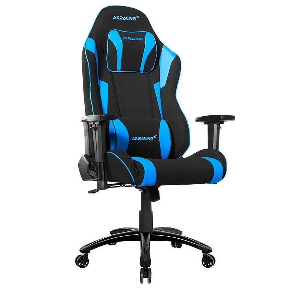 Scaun Gaming AKRacing CORE EX SE, Textil, Negru/Albastru