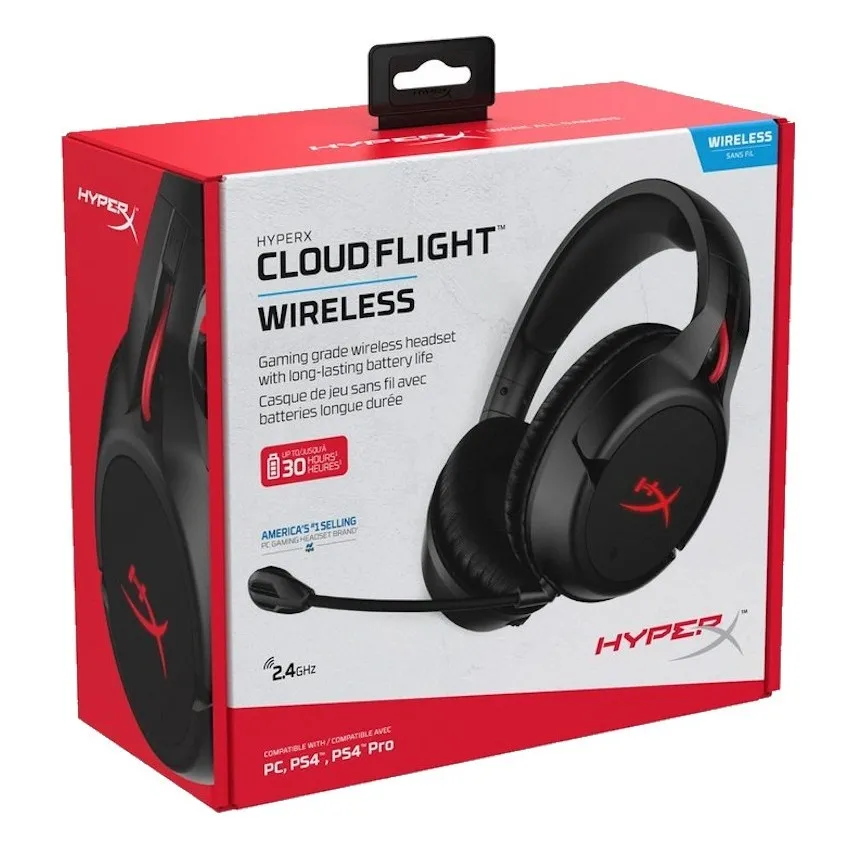 Căști gaming HyperX Cloud Flight PS5, Wireless, Negru