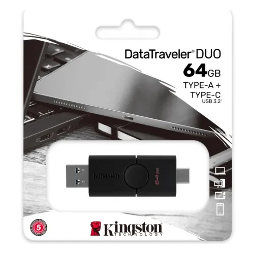 USB Flash накопитель Kingston DataTraveler Duo, 64Гб, Чёрный