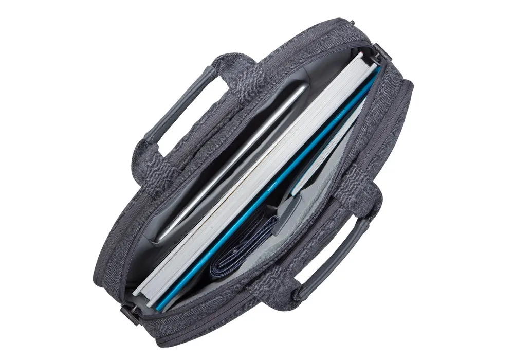 Geantă pentru Laptop RivaCase Egmont, 15.6", Poliester, Gri