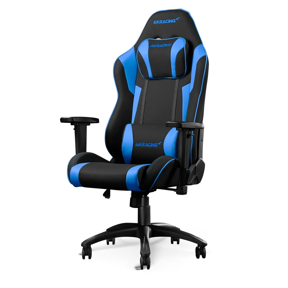Scaun Gaming AKRacing CORE EX SE, Textil, Negru/Albastru