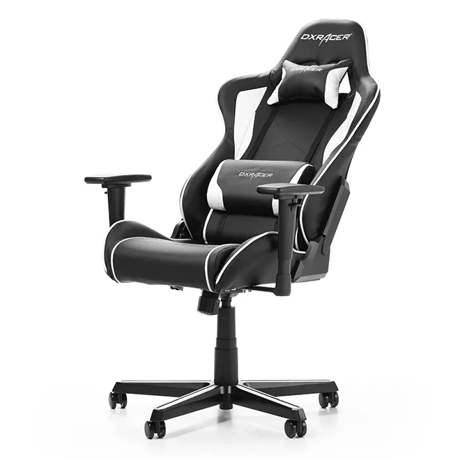 Gaming Chair DXRacer Formula GC-F08-NW, Black/White, User max loadt up to 150kg / height 145-180cm
