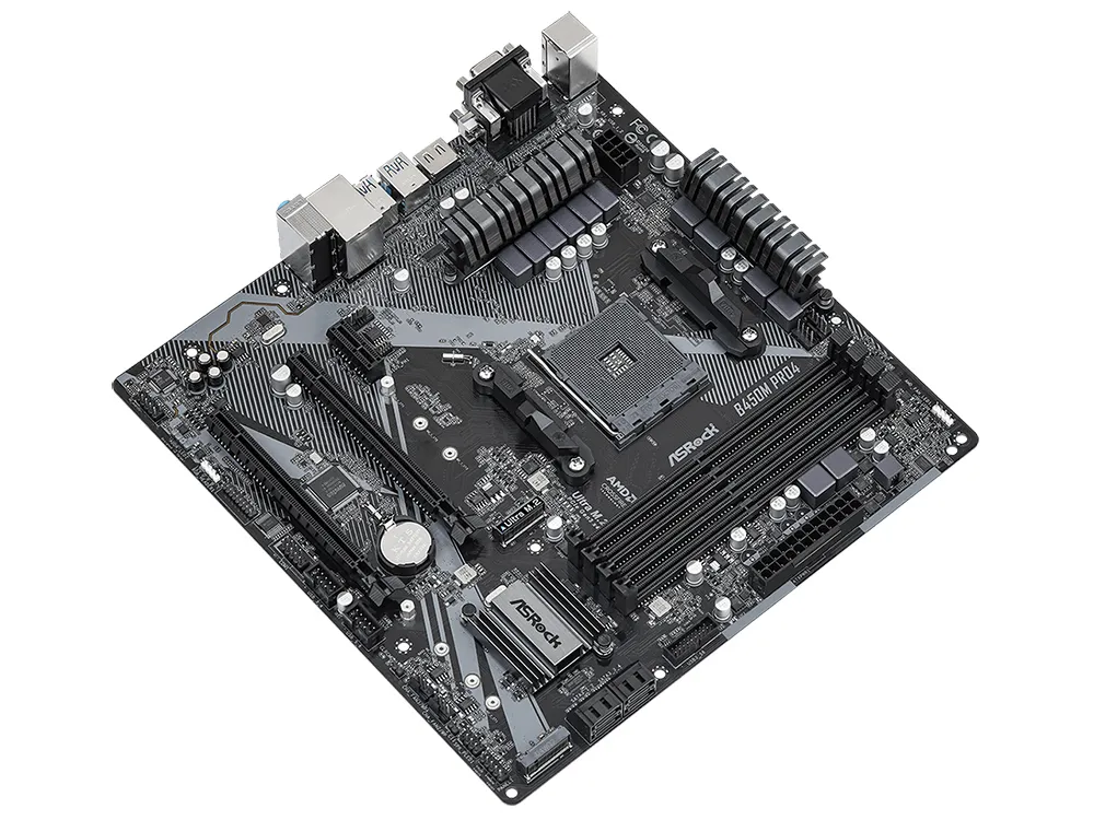 Материнская плата ASRock B450M PRO4 R2.0, AM4, AMD B450, Micro-ATX