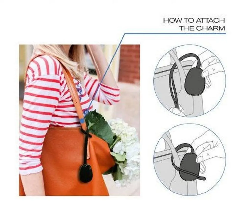 Accesorii pentru geanta Bobby Cathy Protection Charm, ABS Plastic , Negru