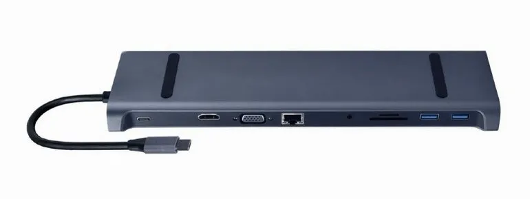 Stație Docking Gembird A-CM-COMBO10-01, Gri