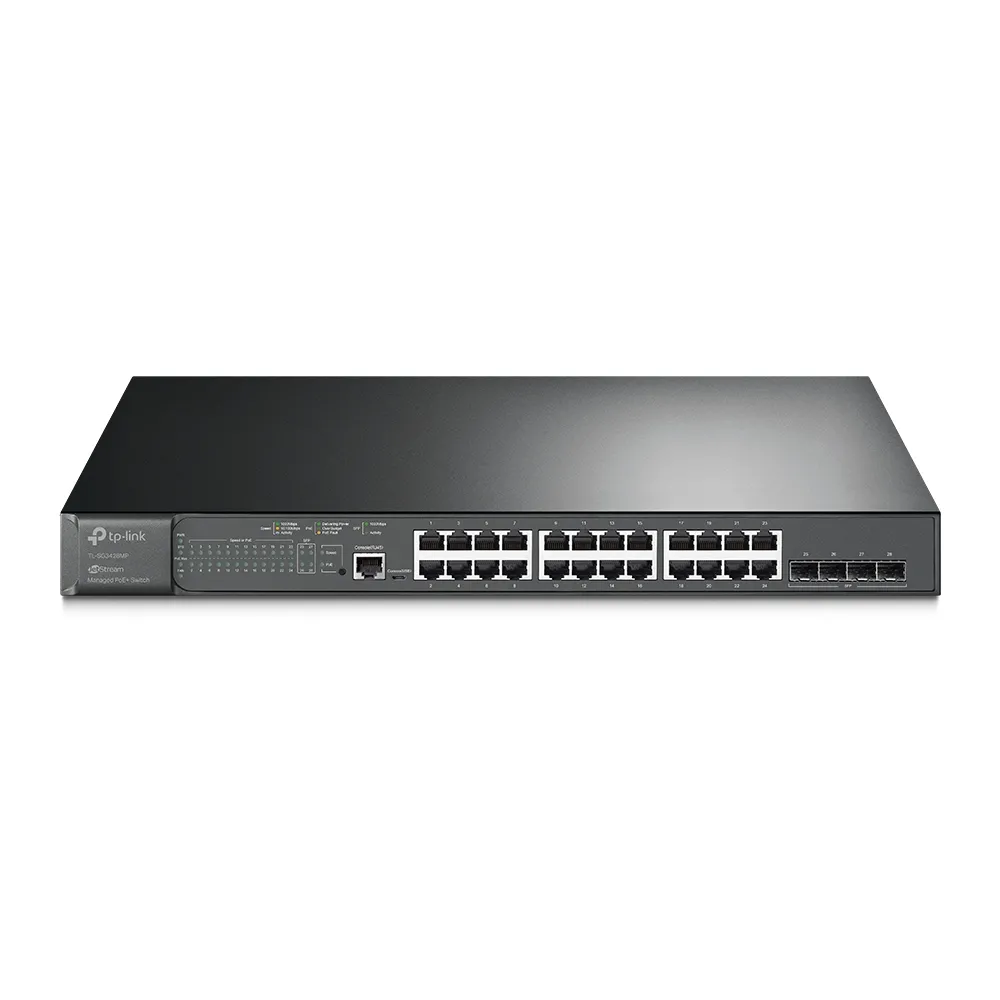 PoE коммутатор TP-LINK TL-SG3428MP, 24x IEEE 802.3af/at