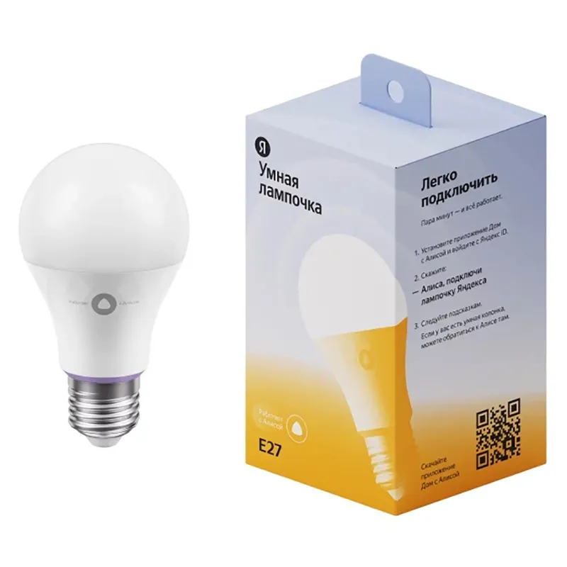Умная лампочка Yandex YNDX-00501, E27, Многоцветная