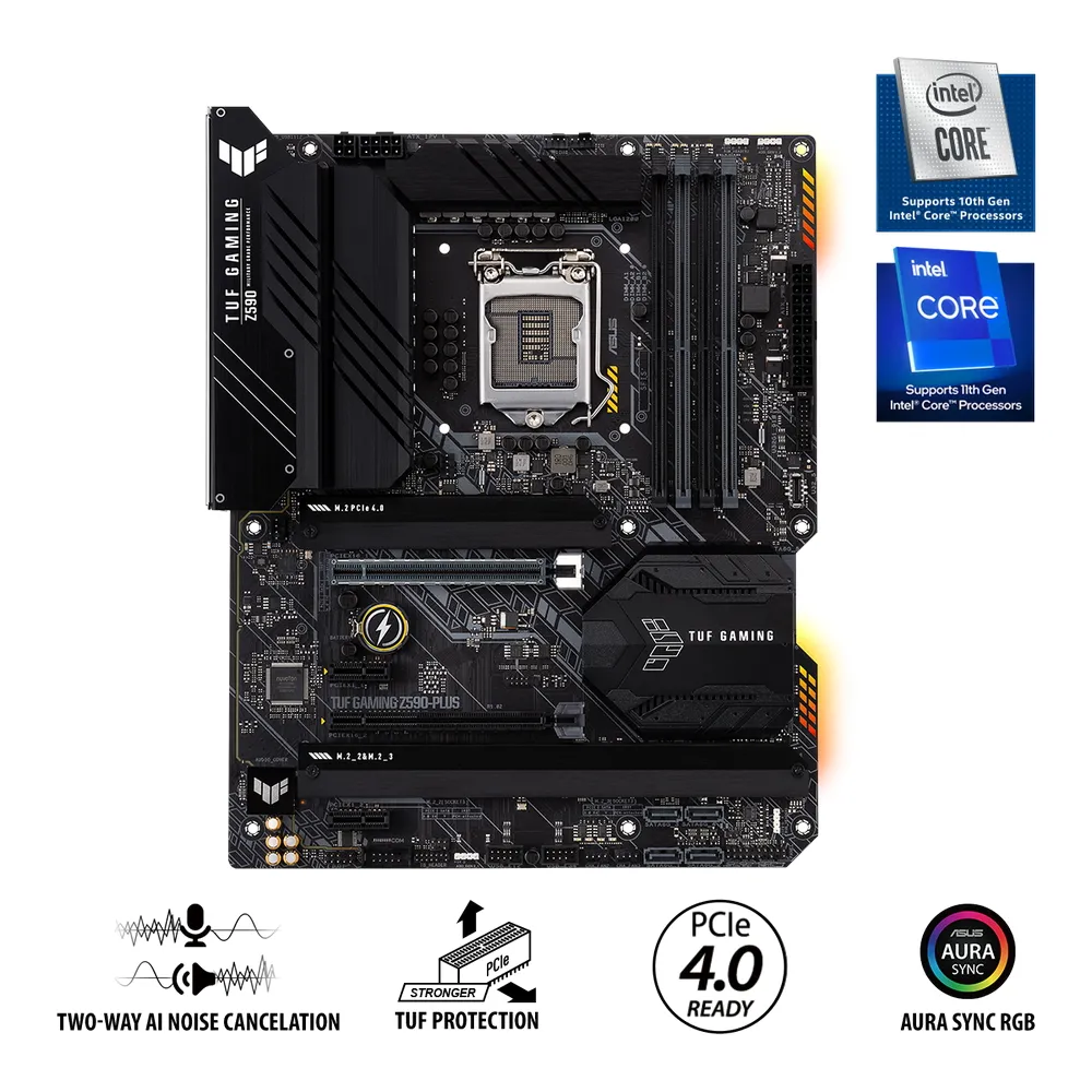 Материнская плата ASUS TUF GAMING Z590-PLUS, LGA1200, Intel Z590, ATX