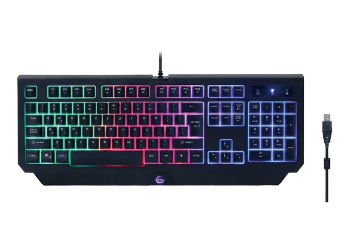 Set Tastatură + Mouse + Mouse Pad + Căști Gembird GGS-UMGL4-01-RU, Cu fir, Negru