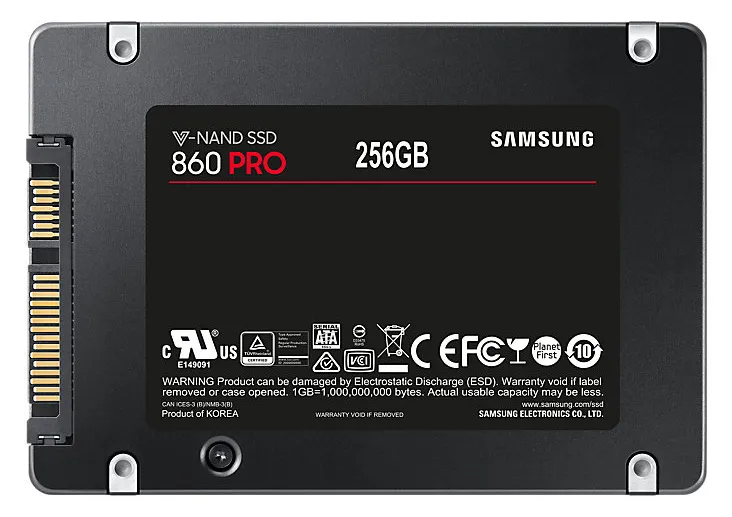 Накопитель SSD Samsung 860 PRO  MZ-76P256, 256Гб, MZ-76P256BW