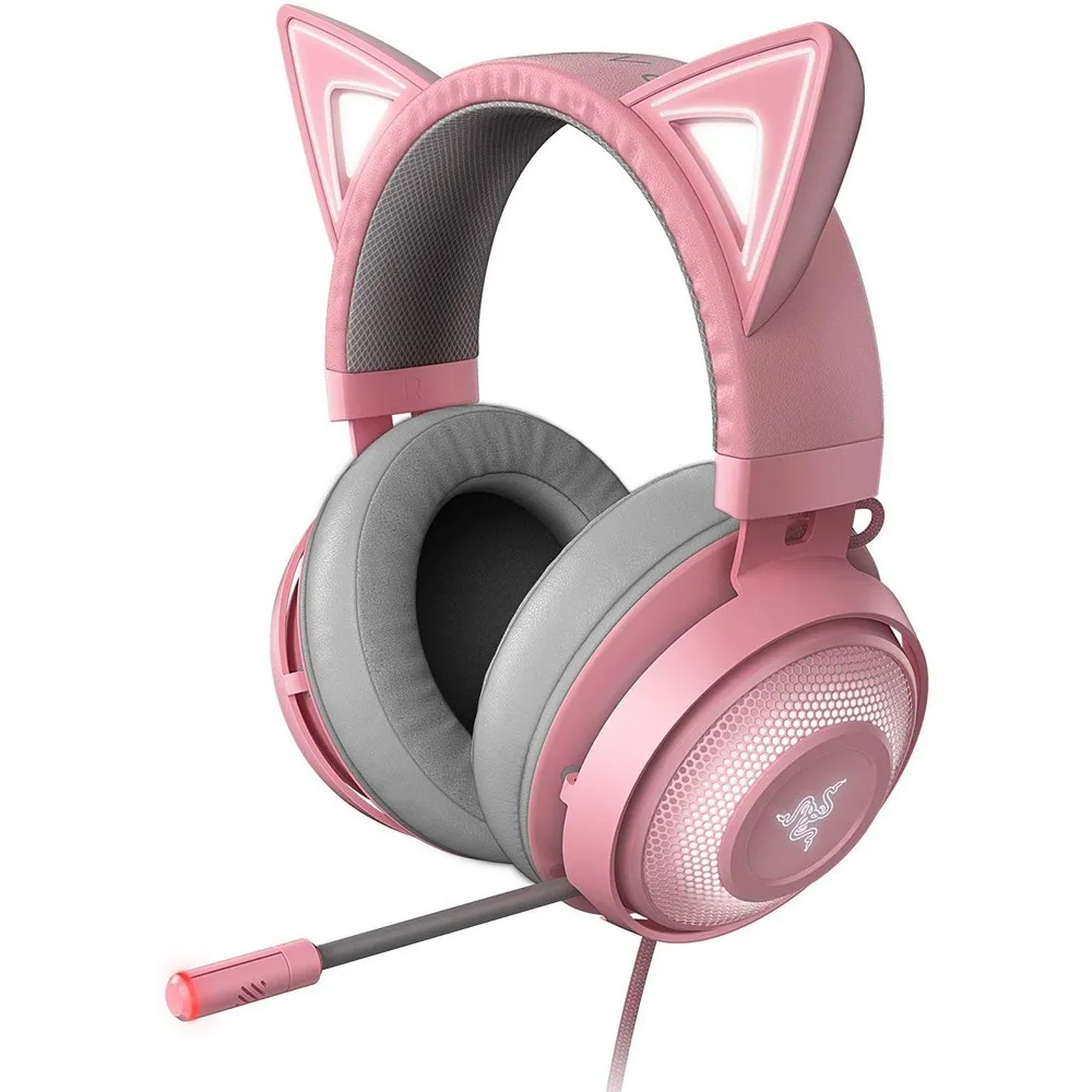 Căști gaming RAZER Kraken Kitty, USB, Roz
