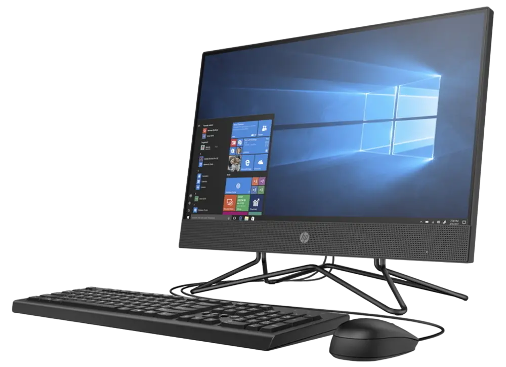 Моноблок HP 205 G4, 23,8", AMD Ryzen 3 3250U, 8Гб/256Гб, FreeDOS, Чёрный
