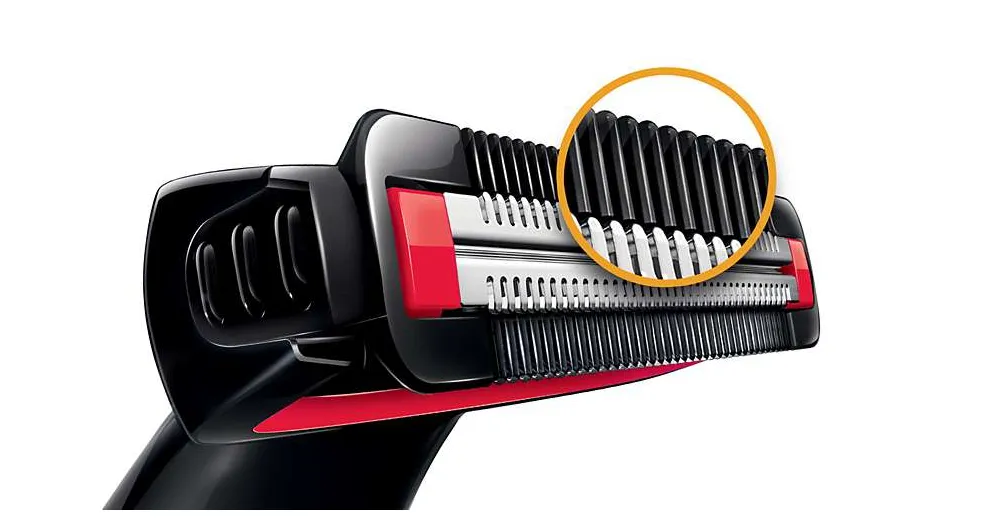 Trimmer pentru bărbați Philips Bodygroom Series 1000 BG105/10, Negru | Roșu 