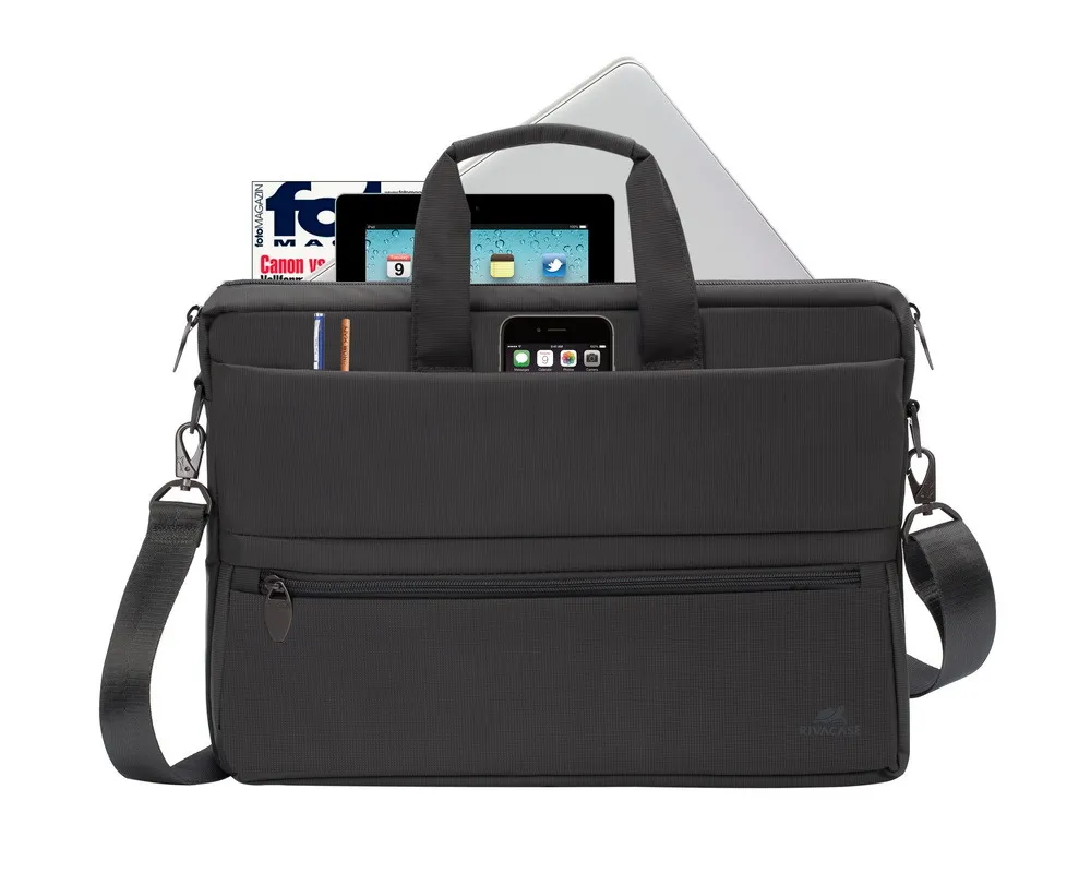 Geantă pentru Laptop RivaCase Tiergarten, 15.6", Poliester, Bej