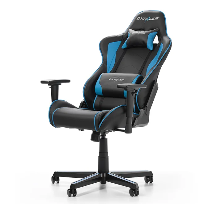 Scaun Gaming DXRacer Formula, PU Piele, Negru/Albastru
