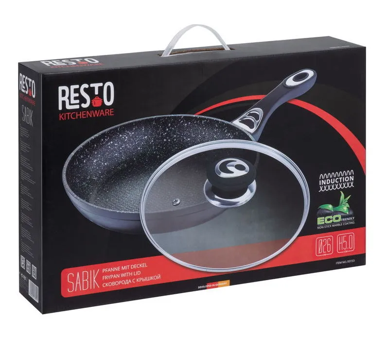 Сковорода RESTO 93153, 26см, Чёрный