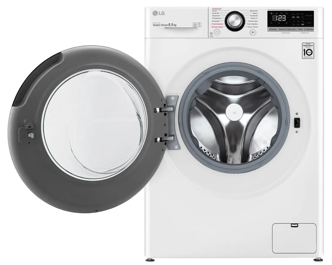Mașină de spălat LG F2V3GS6W, 8,5kg, Alb