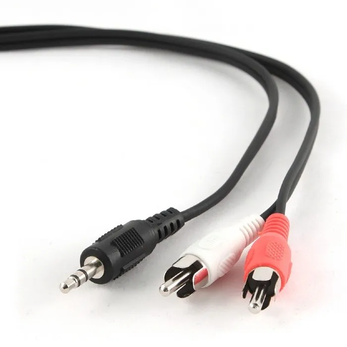 Cablu audio Cablexpert CCA-458, 3.5mm 3-pin (M) - 2x RCA (M), 1,5m, Negru