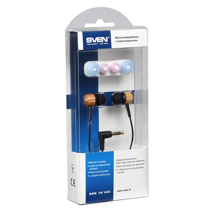 Căști SVEN E-12 WD (SEB 12 WD), Lemn