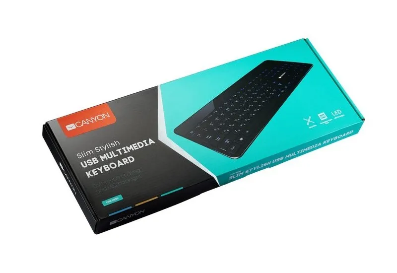 Клавиатура Canyon HKB5, Проводное, Чёрный