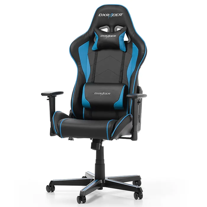 Scaun Gaming DXRacer Formula, PU Piele, Negru/Albastru